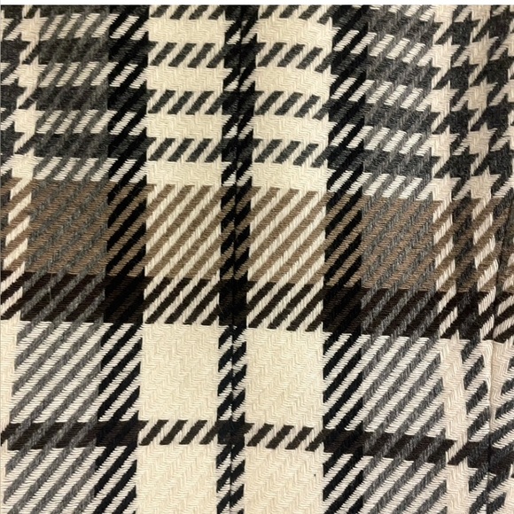 Etcetera Ruffle Front Plaid Blazer w/ Leather Detail - Picture 7 of 10